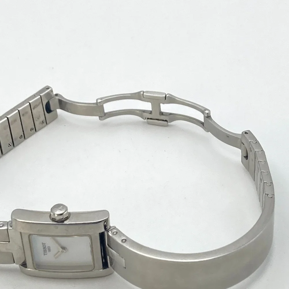 Tissot Women's Watch 20mm Silver Tone L950K MOP Swiss Made Tank New Battery 7